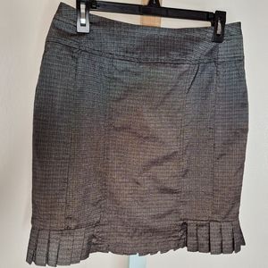 Chime Silver Pleated Detail Skirt